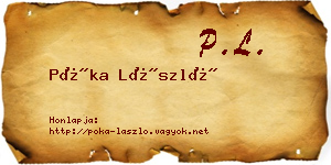 Póka László névjegykártya