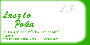 laszlo poka business card